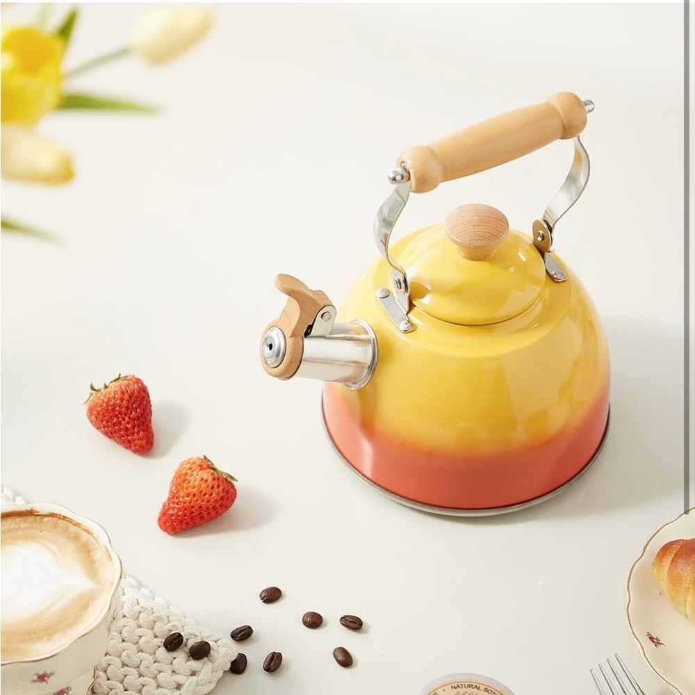 Small Tea Kettle, Tea Pot With Cool Touch Ergonomic Handle, Tea Kettle - Picture 3 of 6